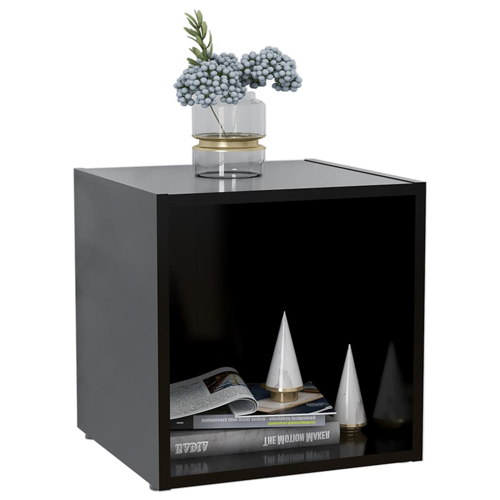 TV-tasot 4 kpl musta 37x35x37 cm lastulevy - Sisustajankoti.fi