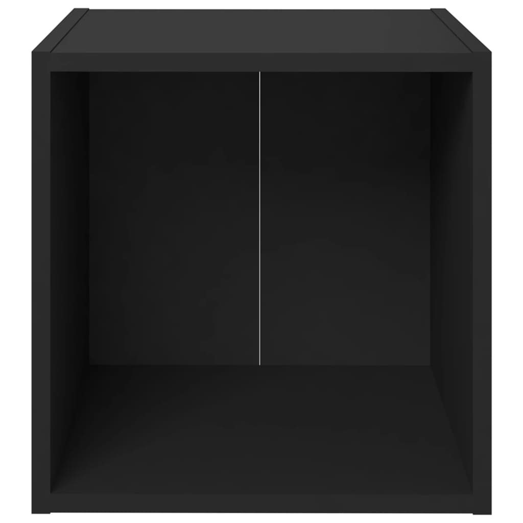 TV-tasot 4 kpl musta 37x35x37 cm lastulevy - Sisustajankoti.fi