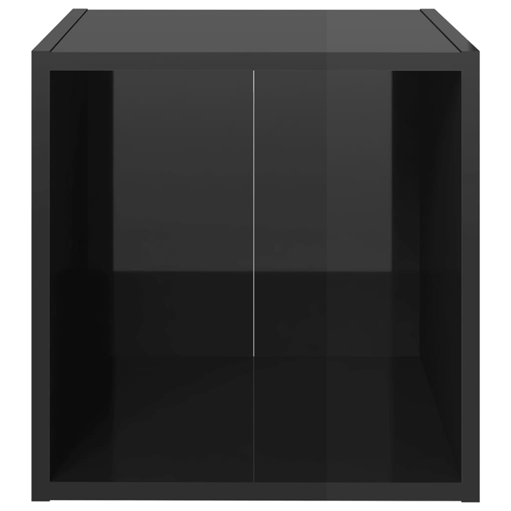 TV-tasot 2 kpl korkeakiilto musta 37x35x37 cm - Sisustajankoti.fi