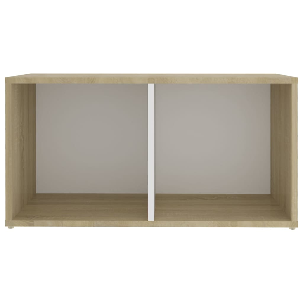 TV-taso valkoinen ja Sonoma-tammi 72x35x36,5 cm - Sisustajankoti.fi