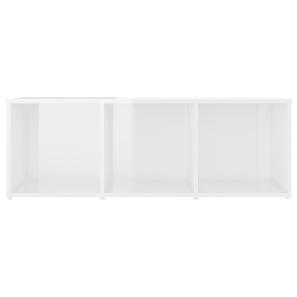 TV-taso korkeakiilto valkoinen 107x35x37 cm lastulevy - Sisustajankoti.fi