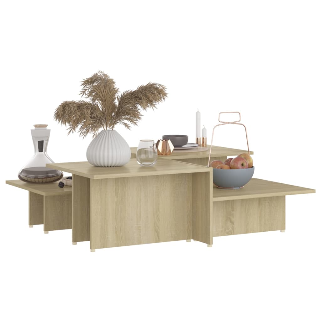 Sohvapöydät 2 kpl Sonoma-tammi 111,5x50x33 cm - Sisustajankoti.fi