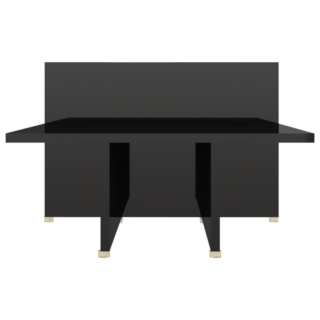 Sohvapöytä korkeakiilto musta 111,5x50x33 cm - Sisustajankoti.fi