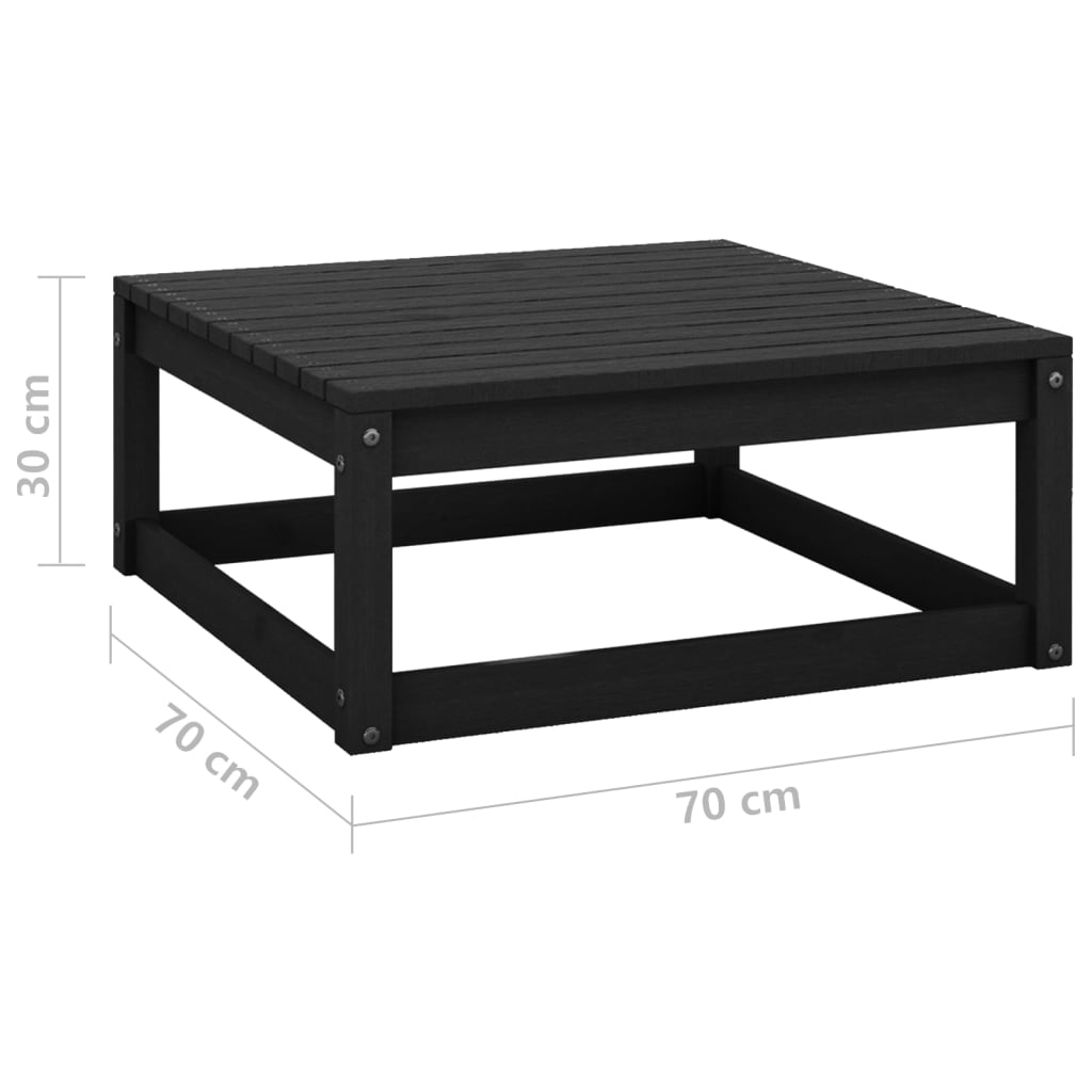 Puutarharahi 70x70x30 cm musta täysi mänty - Sisustajankoti.fi