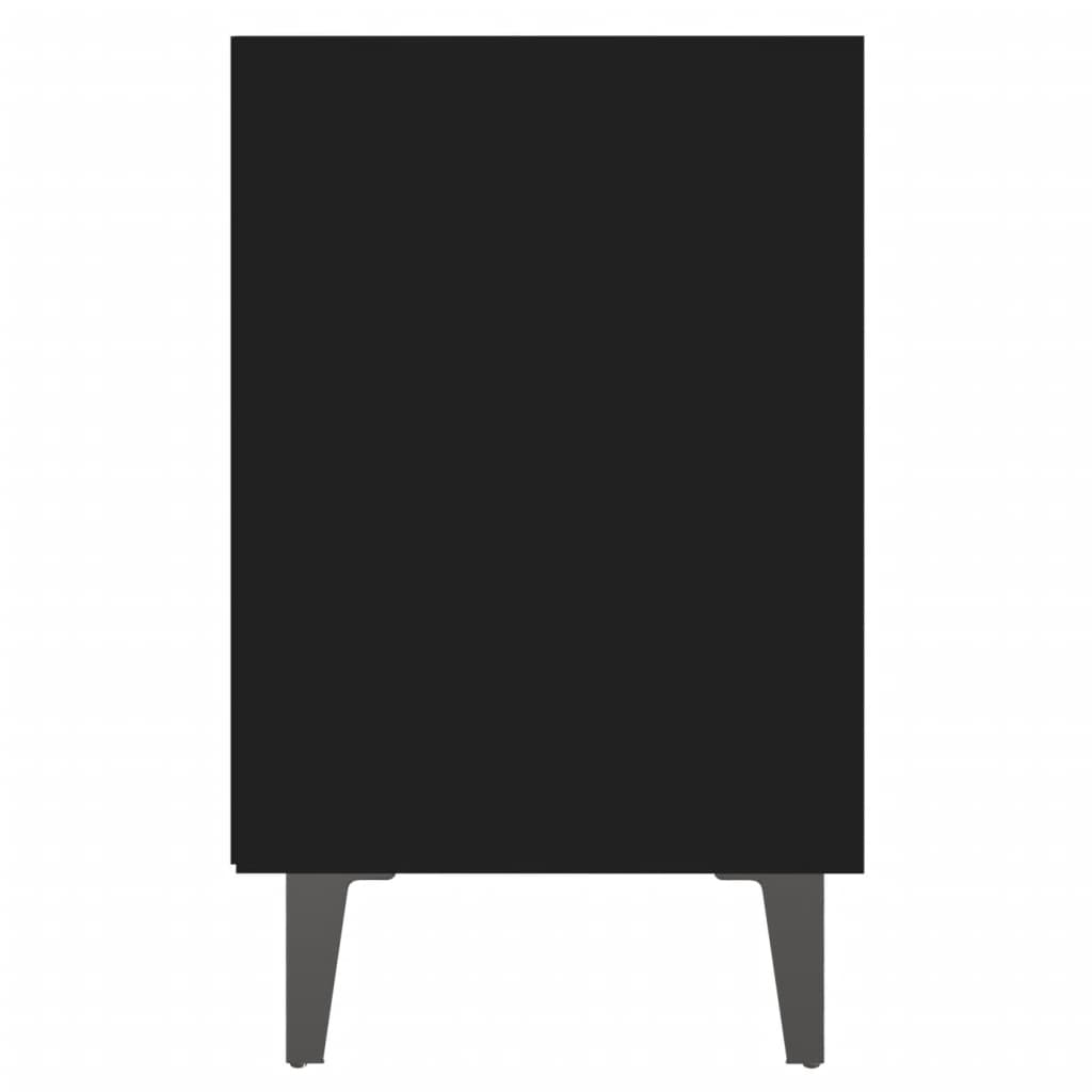 Yöpöytä metallijaloilla musta 40x30x50 cm - Sisustajankoti.fi