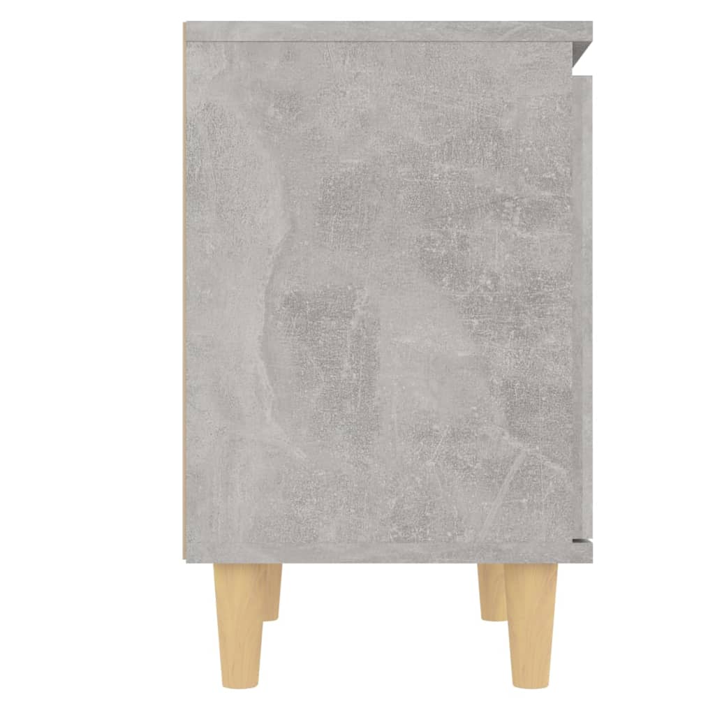 Yöpöytä täyspuujaloilla betoninharmaa 40x30x50 cm - Sisustajankoti.fi
