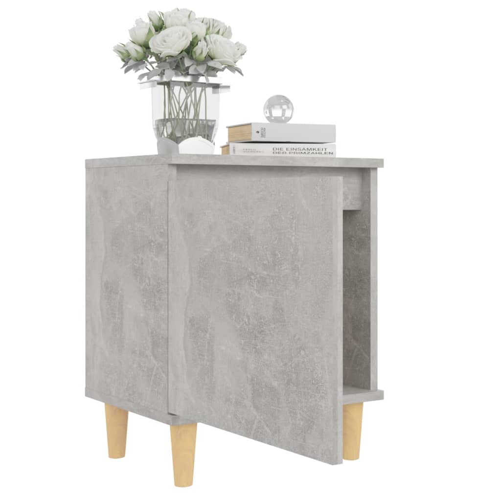 Yöpöydät täyspuiset jalat 2 kpl betoninharmaa 40x30x50 cm - Sisustajankoti.fi