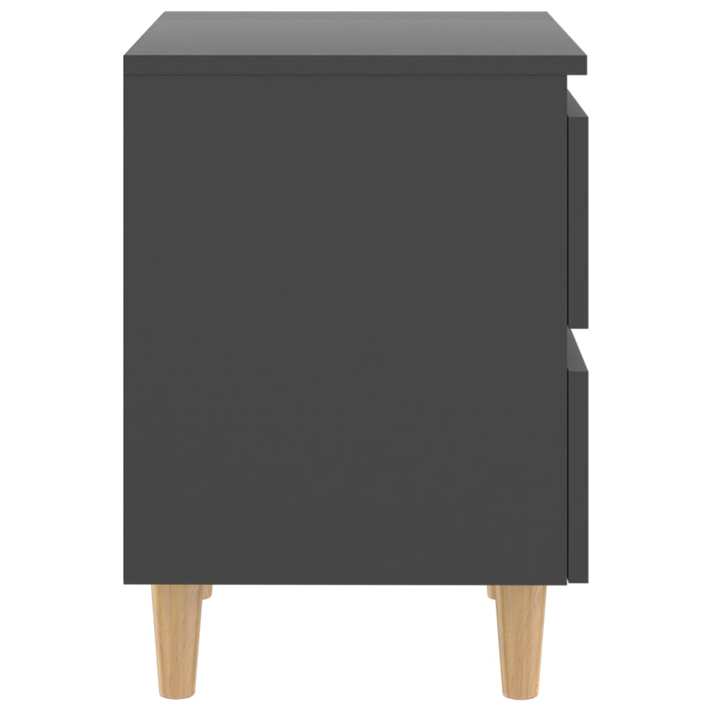 Yöpöytä täysmäntyiset jalat harmaa 40x35x50cm - Sisustajankoti.fi