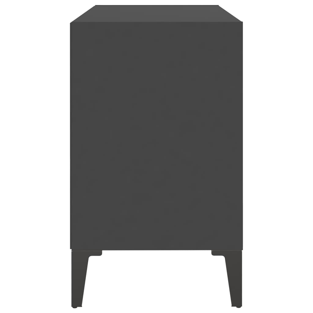 TV-taso metallijaloilla harmaa 69,5x30x50 cm - Sisustajankoti.fi
