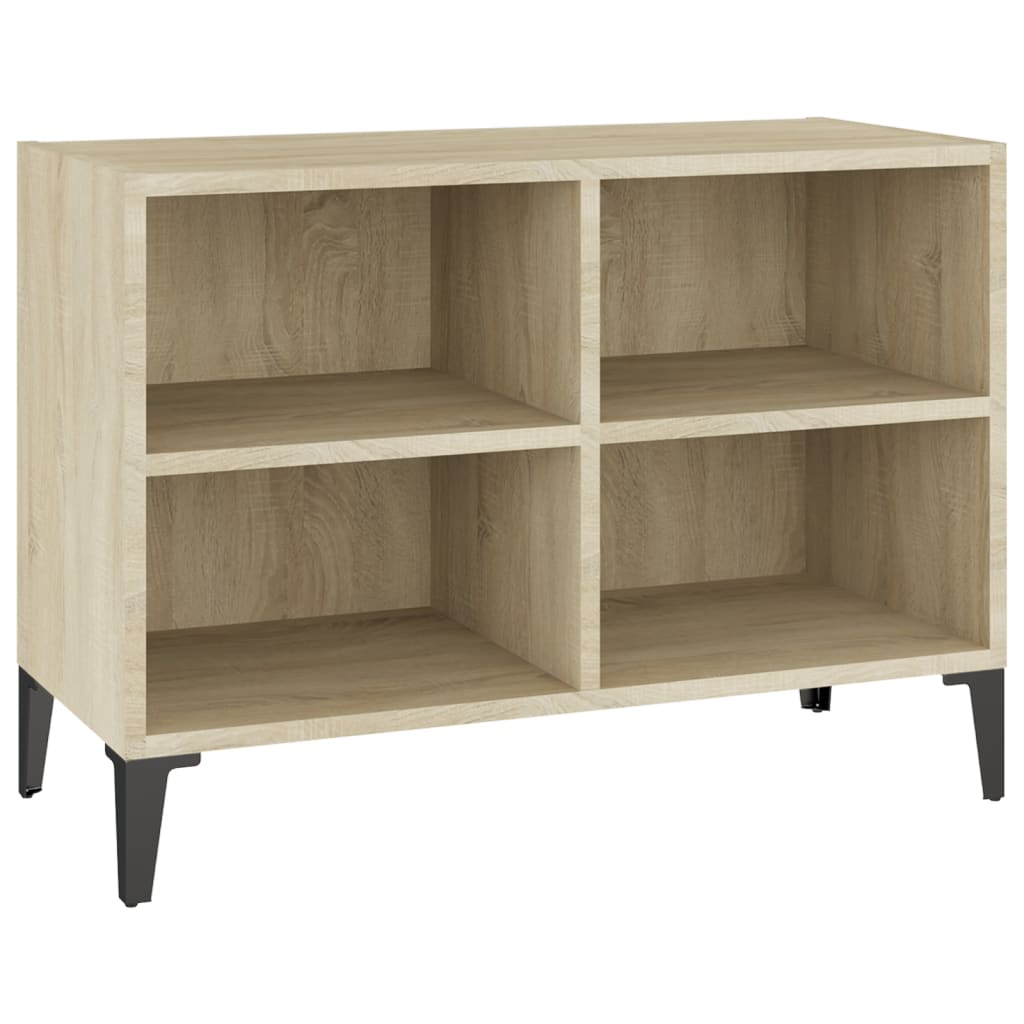 TV-taso metallijaloilla Sonoma-tammi 69,5x30x50 cm - Sisustajankoti.fi