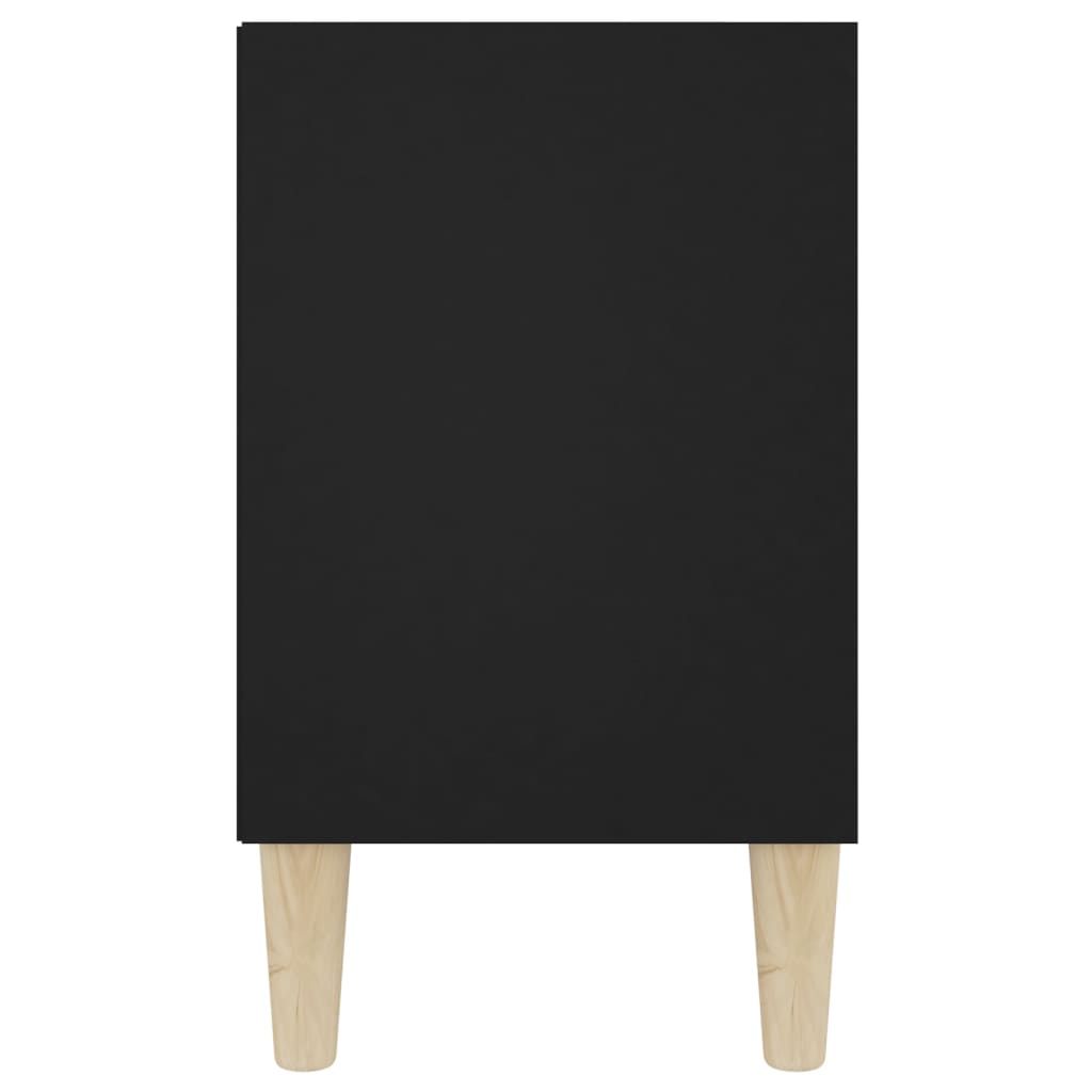 TV-taso täyspuiset jalat musta 103,5x30x50 cm - Sisustajankoti.fi