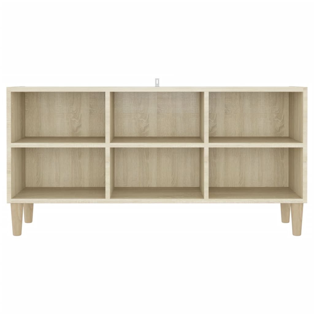 TV-taso täyspuiset jalat Sonoma-tammi 103,5x30x50 cm - Sisustajankoti.fi