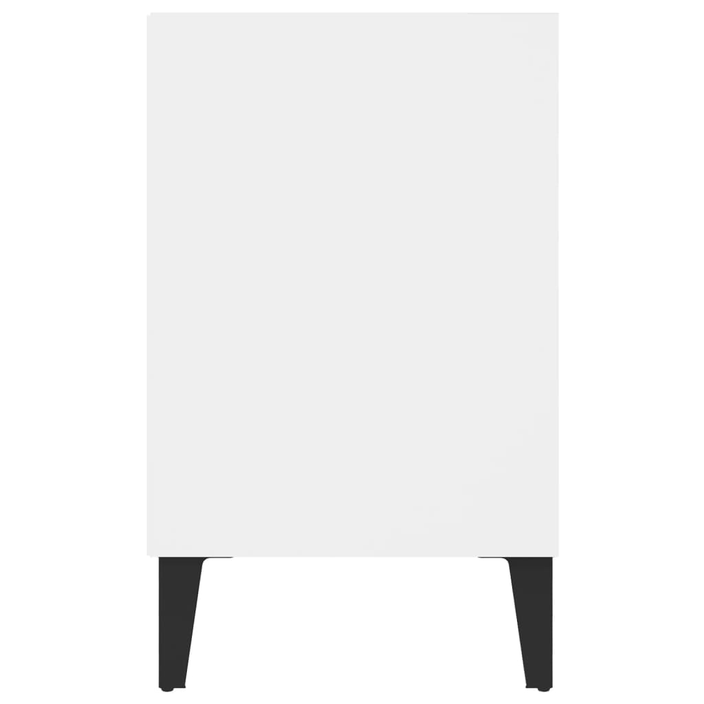 TV-taso metallijaloilla valkoinen 103,5x30x50 cm - Sisustajankoti.fi