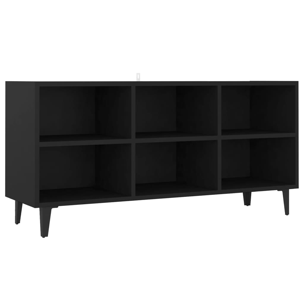 TV-taso metallijaloilla musta 103,5x30x50 cm - Sisustajankoti.fi