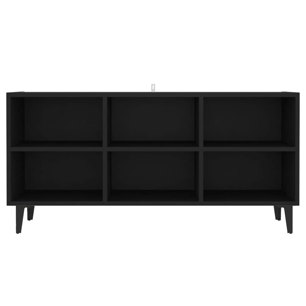 TV-taso metallijaloilla musta 103,5x30x50 cm - Sisustajankoti.fi