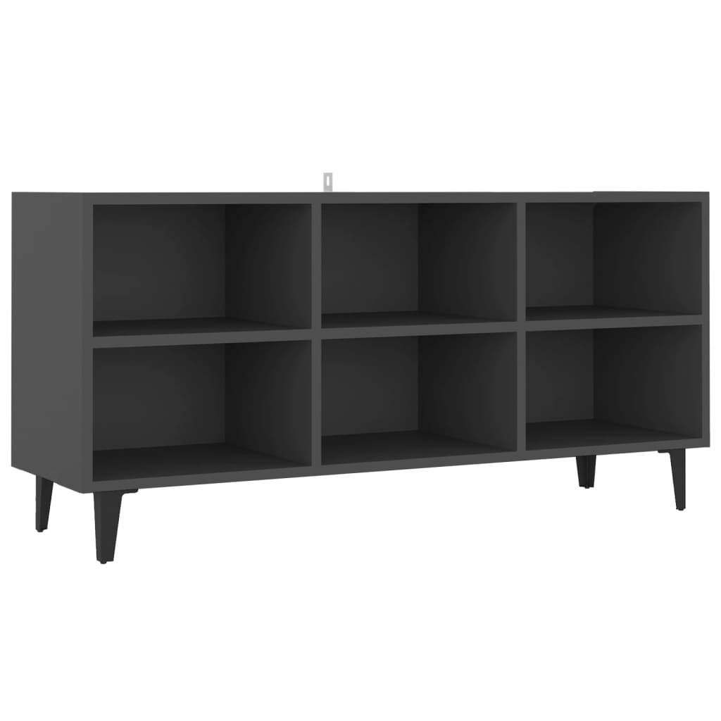 TV-taso metallijaloilla harmaa 103,5x30x50 cm - Sisustajankoti.fi