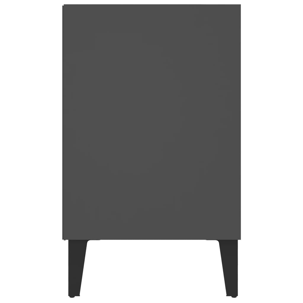 TV-taso metallijaloilla harmaa 103,5x30x50 cm - Sisustajankoti.fi