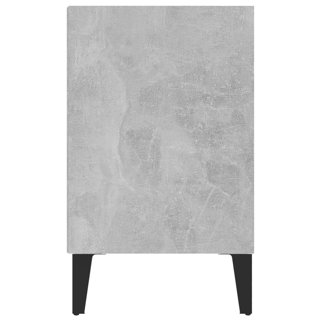 TV-taso metallijaloilla betoninharmaa 103,5x30x50 cm - Sisustajankoti.fi