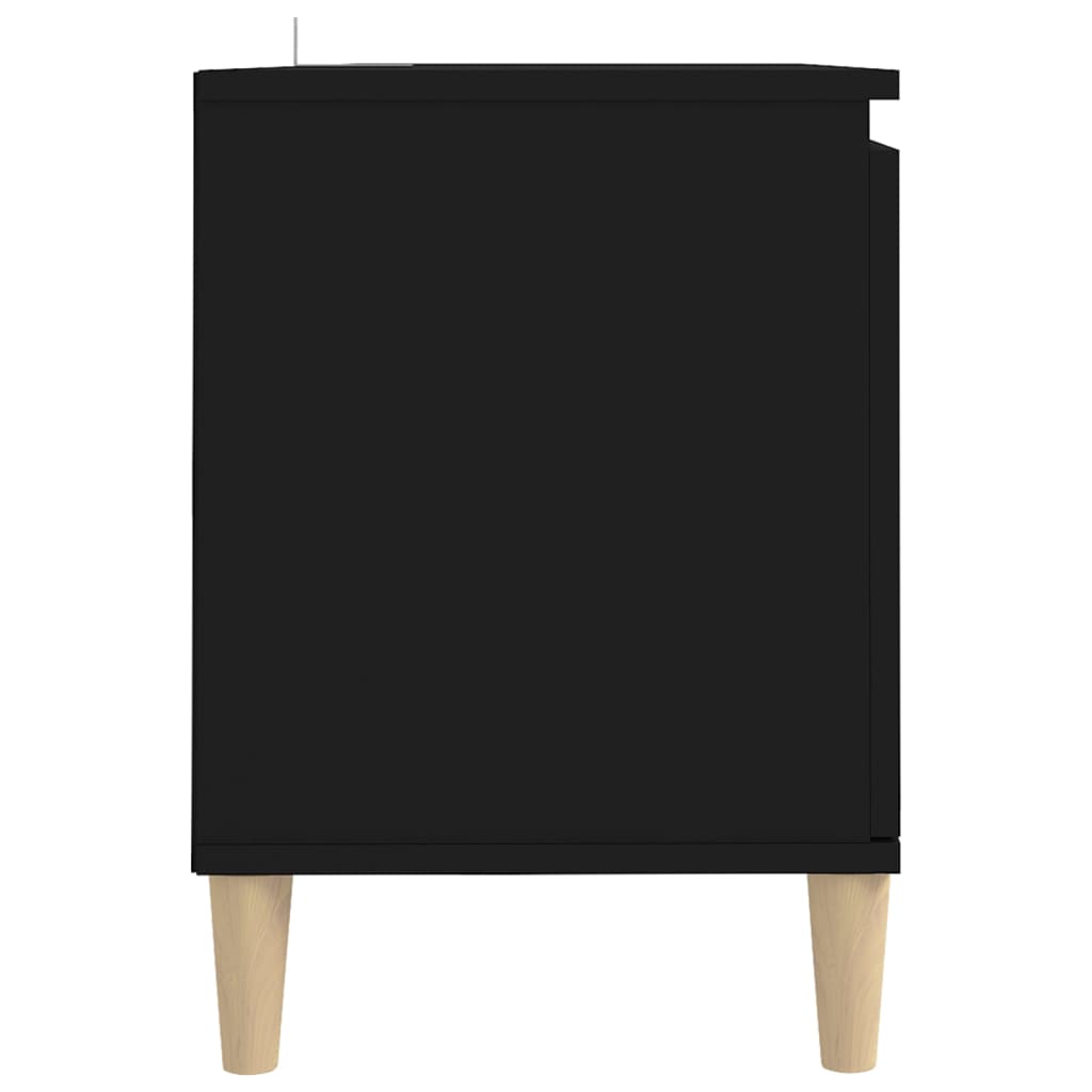 TV-taso täyspuiset jalat musta 103,5x35x50 cm - Sisustajankoti.fi