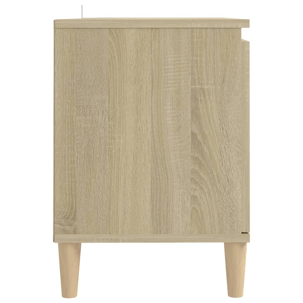TV-taso täyspuiset jalat Sonoma-tammi 103,5x35x50 cm - Sisustajankoti.fi