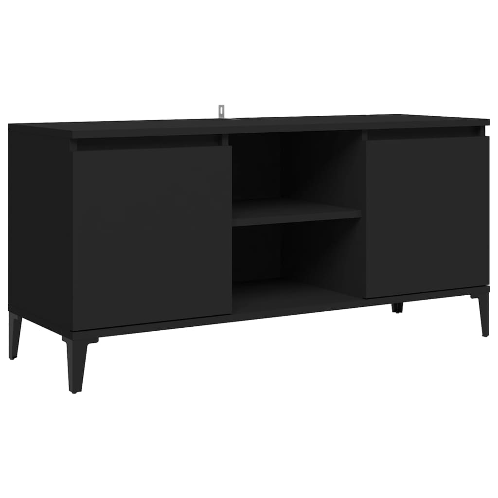 TV-taso metallijaloilla musta 103,5x35x50 cm - Sisustajankoti.fi