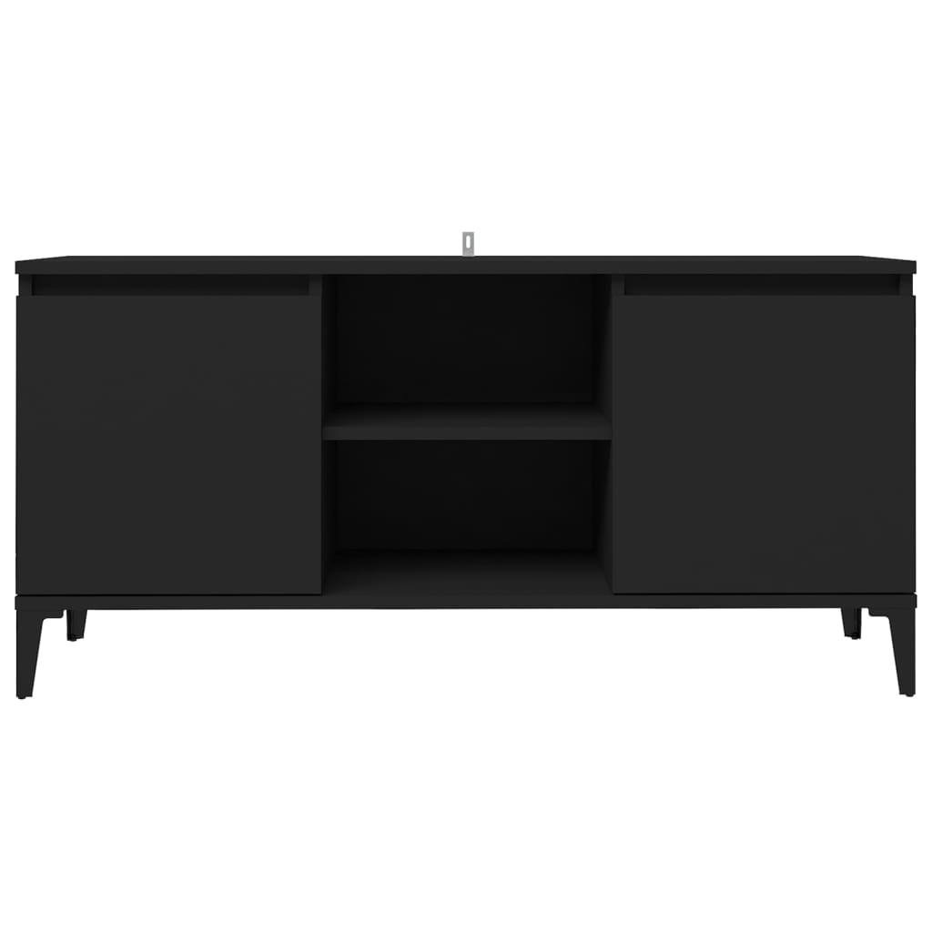 TV-taso metallijaloilla musta 103,5x35x50 cm - Sisustajankoti.fi