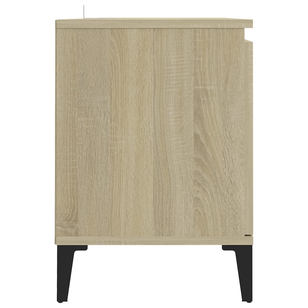 TV-taso metallijaloilla Sonoma-tammi 103,5x35x50 cm - Sisustajankoti.fi