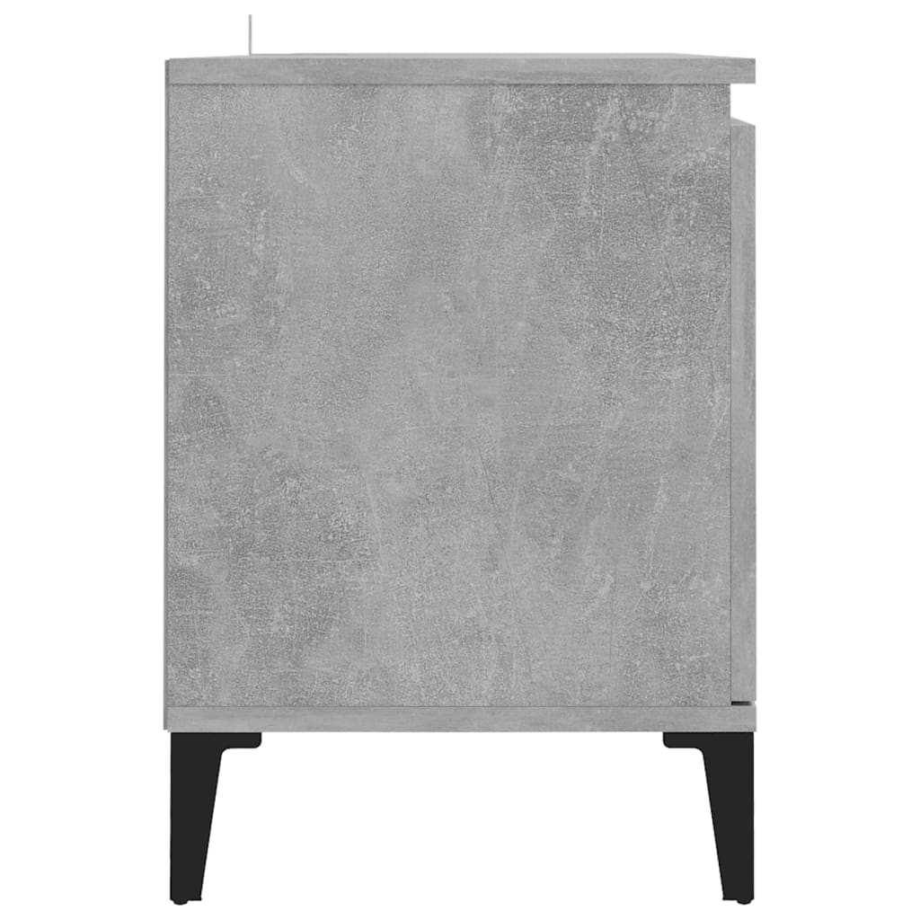 TV-taso metallijaloilla betoninharmaa 103,5x35x50 cm - Sisustajankoti.fi