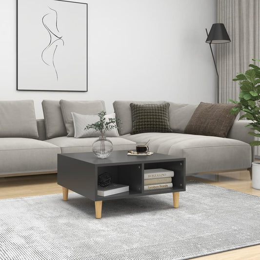 Sohvapöytä harmaa 60x60x30 cm lastulevy - Sisustajankoti.fi