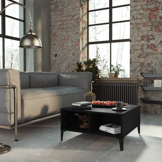 Sohvapöytä musta 60x60x30 cm lastulevy - Sisustajankoti.fi