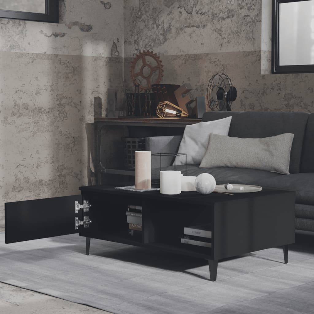 Sohvapöytä musta 90x60x35 cm lastulevy - Sisustajankoti.fi