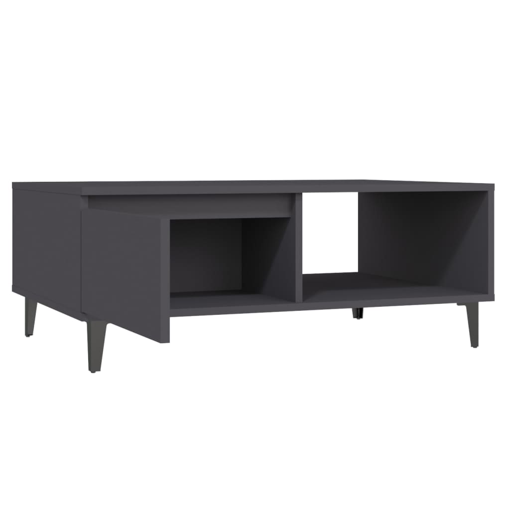 Sohvapöytä harmaa 90x60x35 cm lastulevy - Sisustajankoti.fi