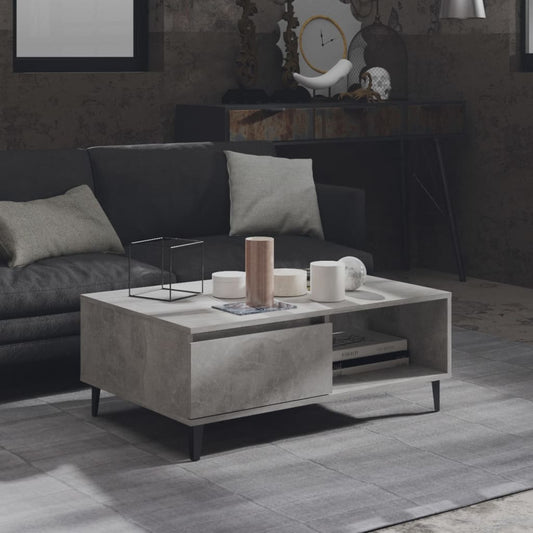 Sohvapöytä betoninharmaa 90x60x35 cm lastulevy - Sisustajankoti.fi