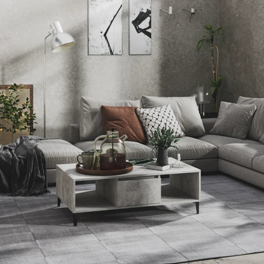 Sohvapöytä betoninharmaa 103,5x60x35 cm lastulevy - Sisustajankoti.fi