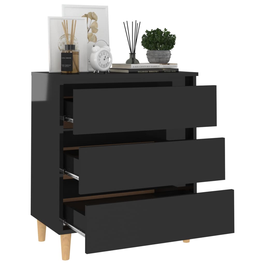 Senkki korkeakiilto musta 60x35x69 cm lastulevy - Sisustajankoti.fi
