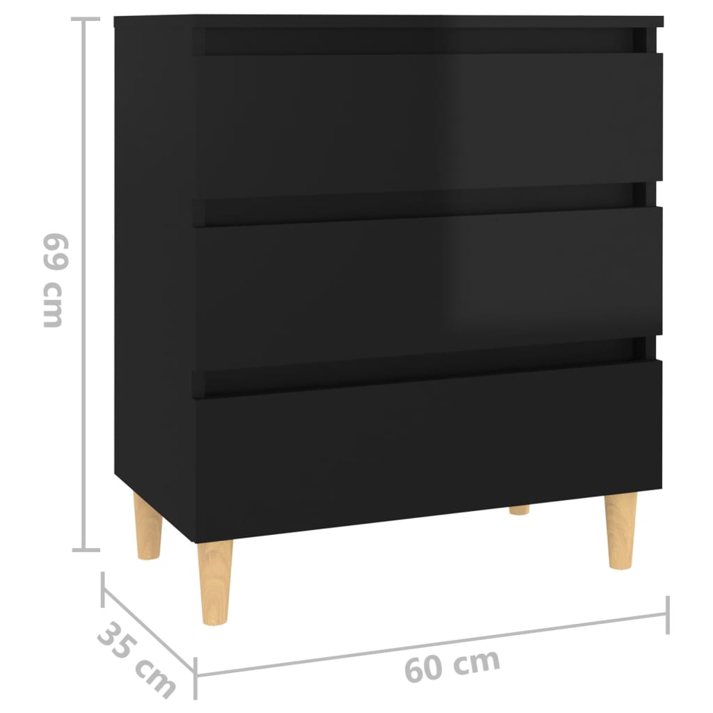 Senkki korkeakiilto musta 60x35x69 cm lastulevy - Sisustajankoti.fi