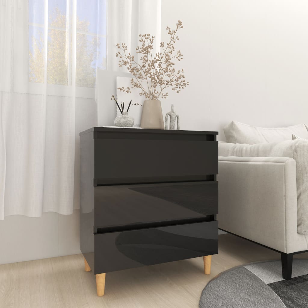 Senkki korkeakiilto musta 60x35x69 cm lastulevy - Sisustajankoti.fi