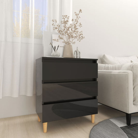 Senkki korkeakiilto musta 60x35x69 cm lastulevy - Sisustajankoti.fi