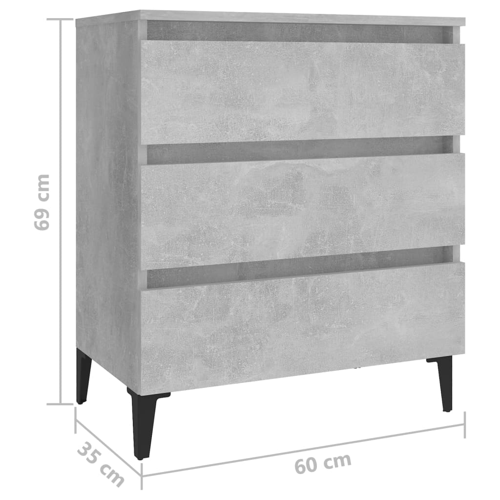Senkki betoninharmaa 60x35x69 cm - Sisustajankoti.fi