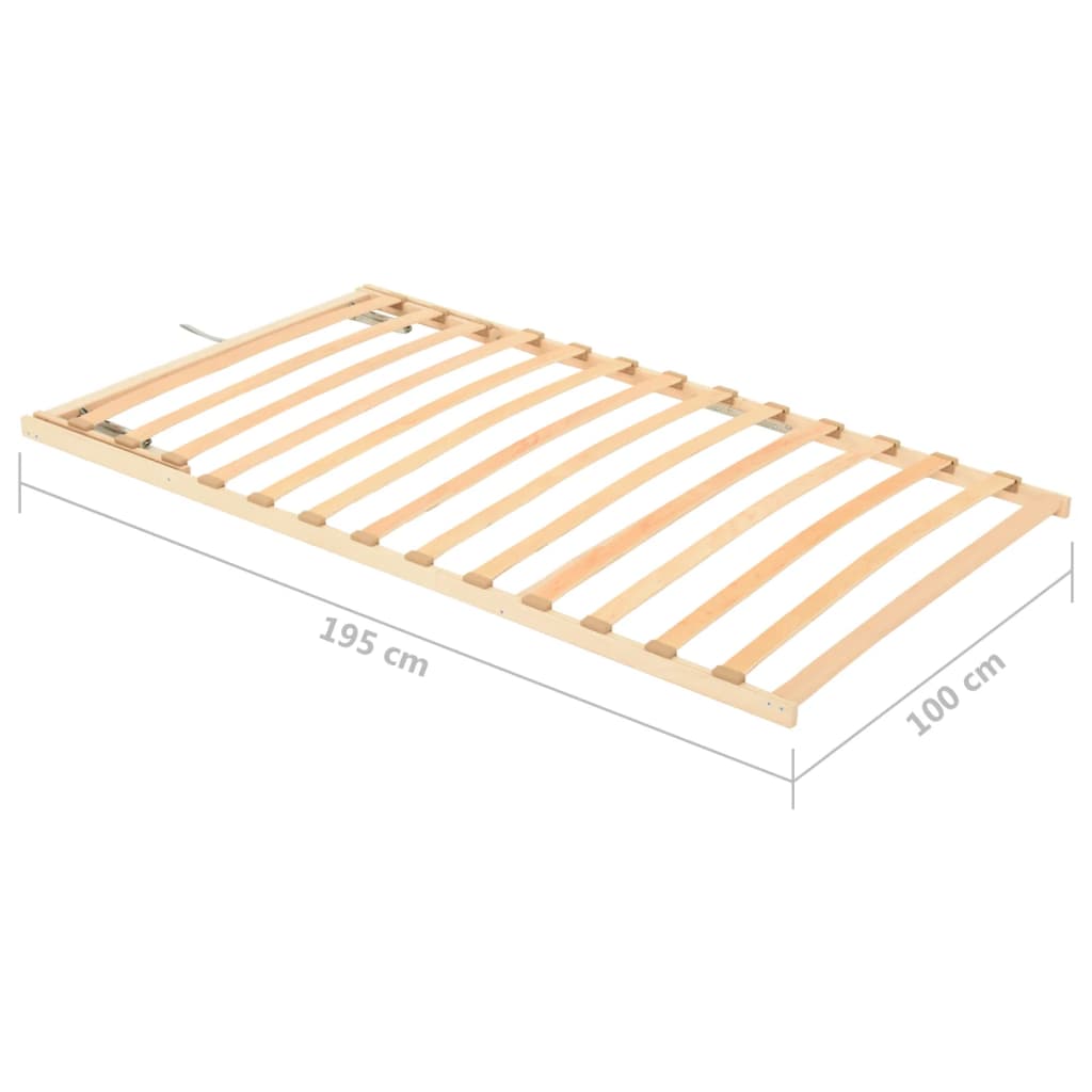Sängyn sälepohja 13 sälettä säädettävä yläosa 100x200 cm - Sisustajankoti.fi