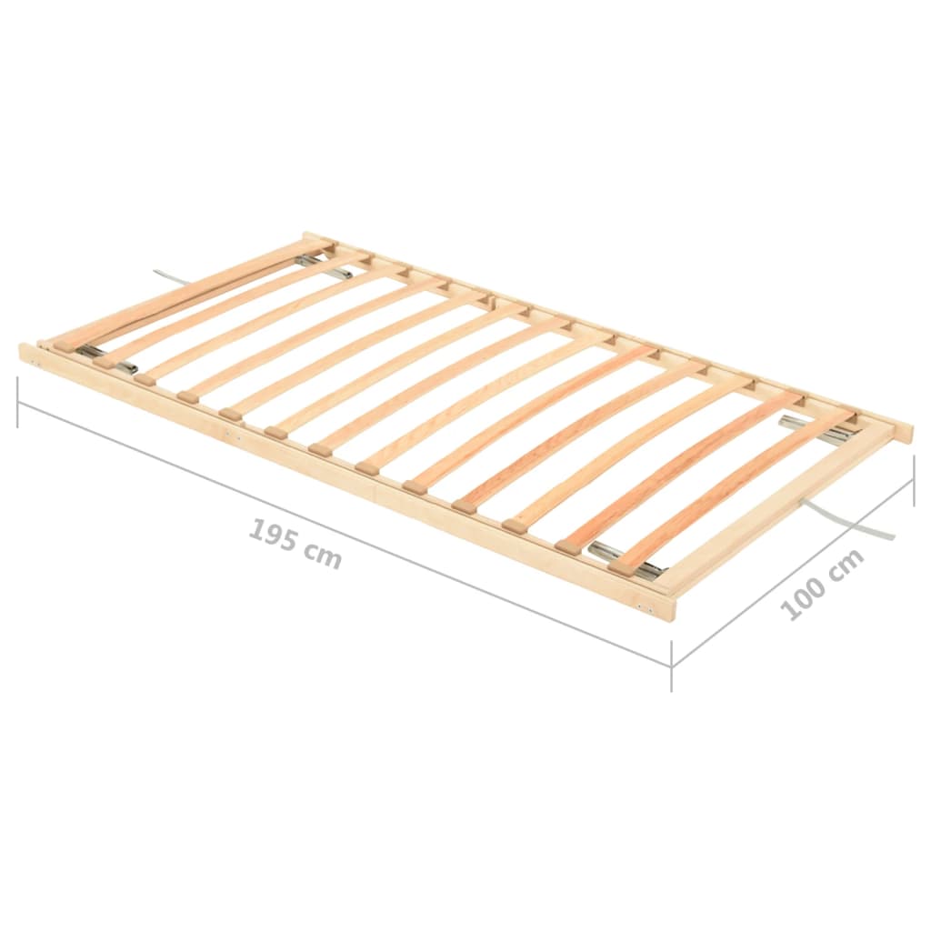 Sängyn sälepohja 13 sälettä säädettävät päädyt 100x200 cm - Sisustajankoti.fi