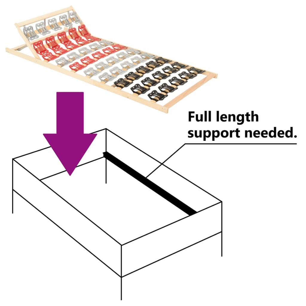 Sängynrunko 12 säleellä säädettävä pääosa 70x200 cm - Sisustajankoti.fi