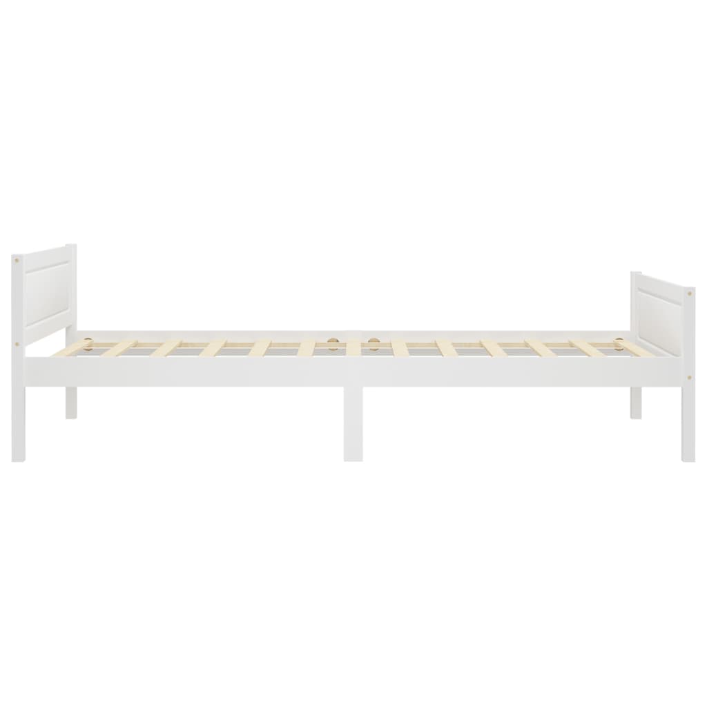 Sängynrunko täysi mänty valkoinen 90x200 cm - Sisustajankoti.fi