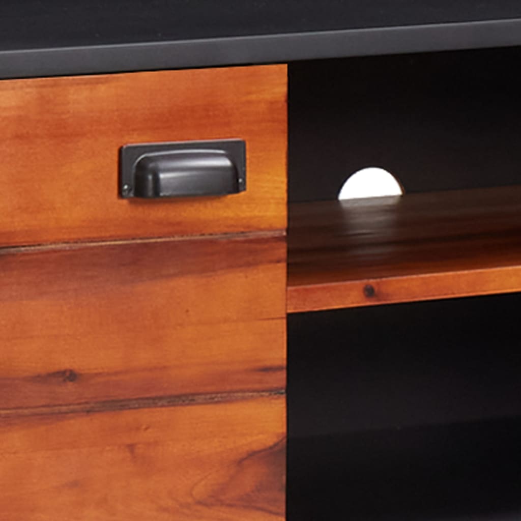 TV-taso 110x35x50 cm täysi akaasiapuu ja MDF - Sisustajankoti.fi