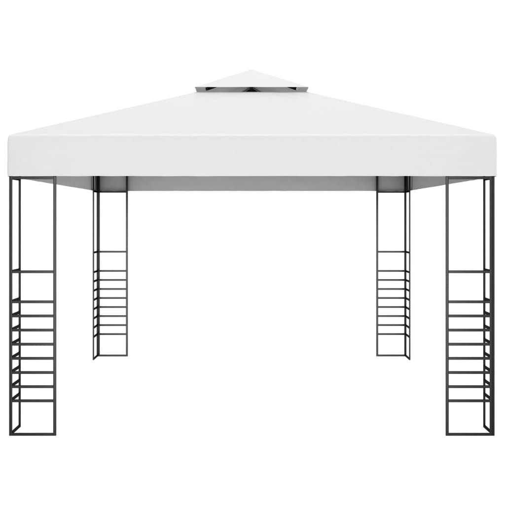 Huvimaja valonauhoilla 4x3x2,7 m valkoinen - Sisustajankoti.fi