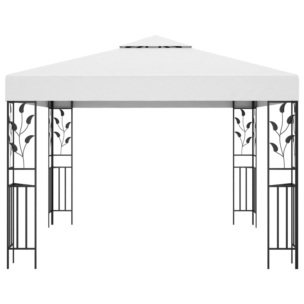 Huvimaja valonauhoilla 3x3 m valkoinen 180 g/m² - Sisustajankoti.fi