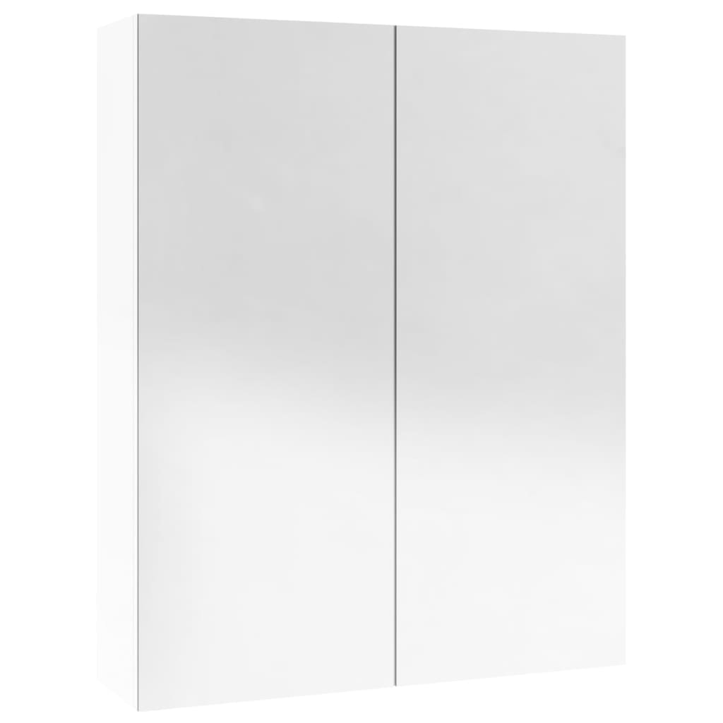 LED kylpyhuoneen peilikaappi 60x15x75 cm MDF kiiltävä valkoinen - Sisustajankoti.fi