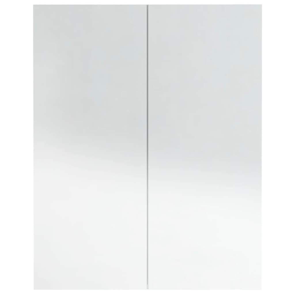 LED kylpyhuoneen peilikaappi 60x15x75 cm MDF kiiltävä valkoinen - Sisustajankoti.fi