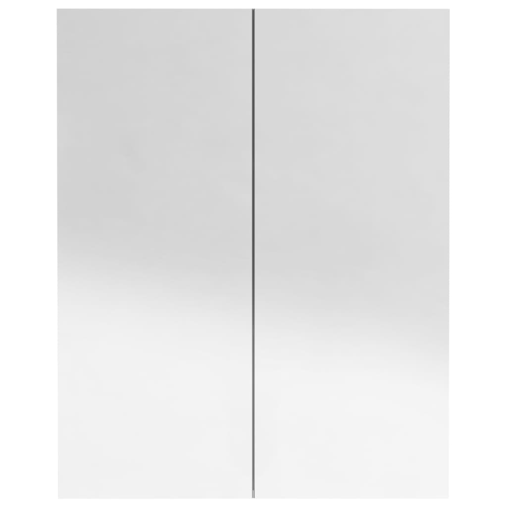 LED kylpyhuoneen peilikaappi 60x15x75 cm MDF kiiltävä harmaa - Sisustajankoti.fi