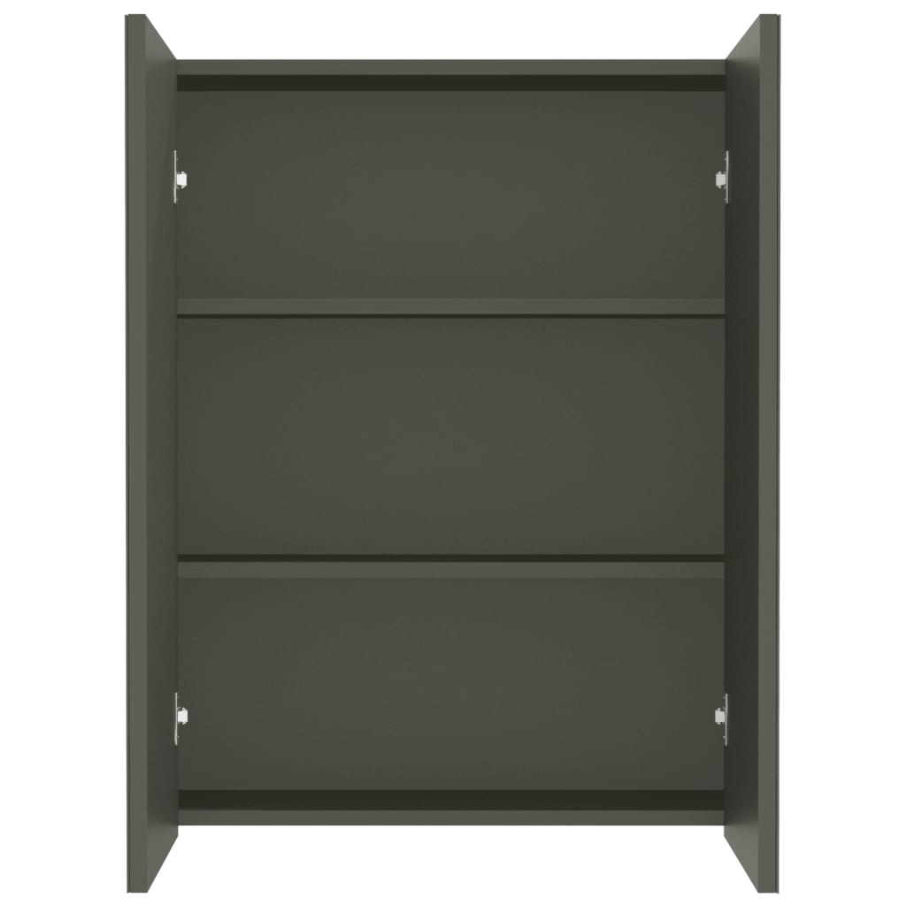 LED kylpyhuoneen peilikaappi 60x15x75 cm MDF harmaa - Sisustajankoti.fi